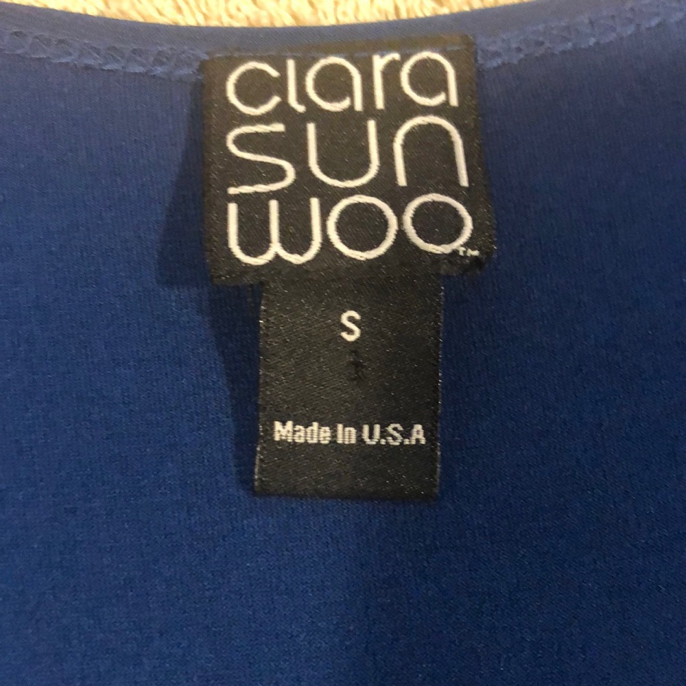 Royal blue three-quarter length sleeve dress